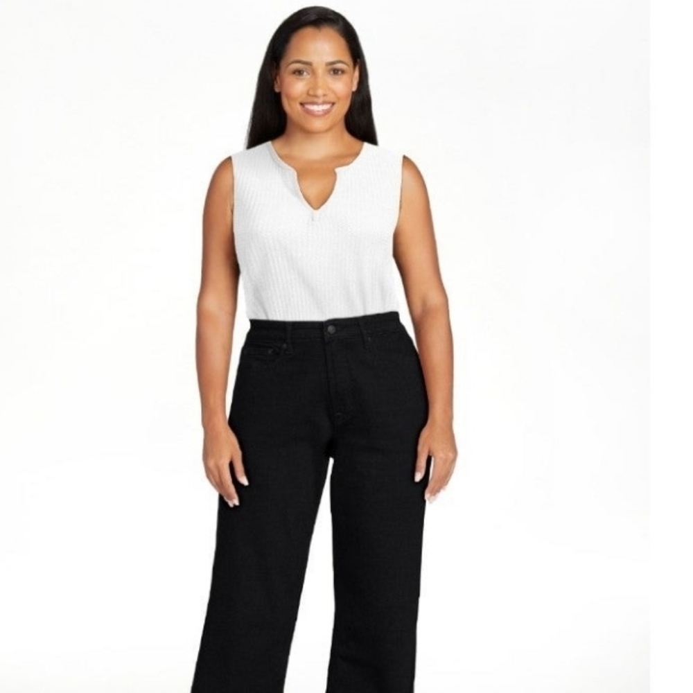 New Free Assembly Full Wideleg Straight Cropped Jeans Sz.8